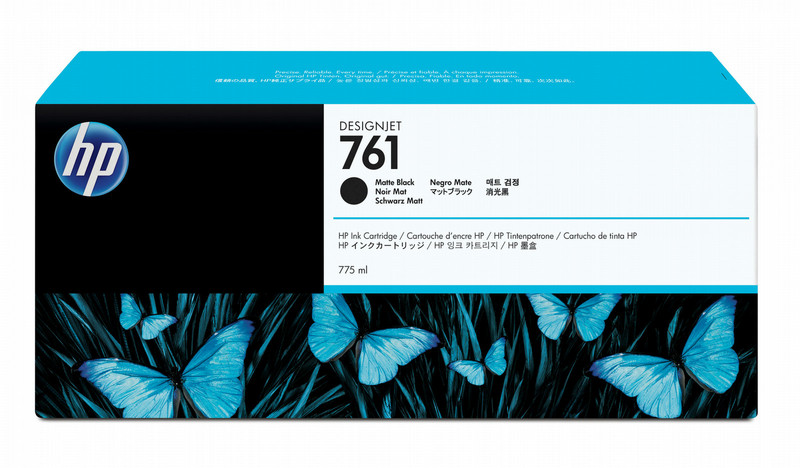 HP 761 Mattschwarz DesignJet Tintenpatrone, 775 ml