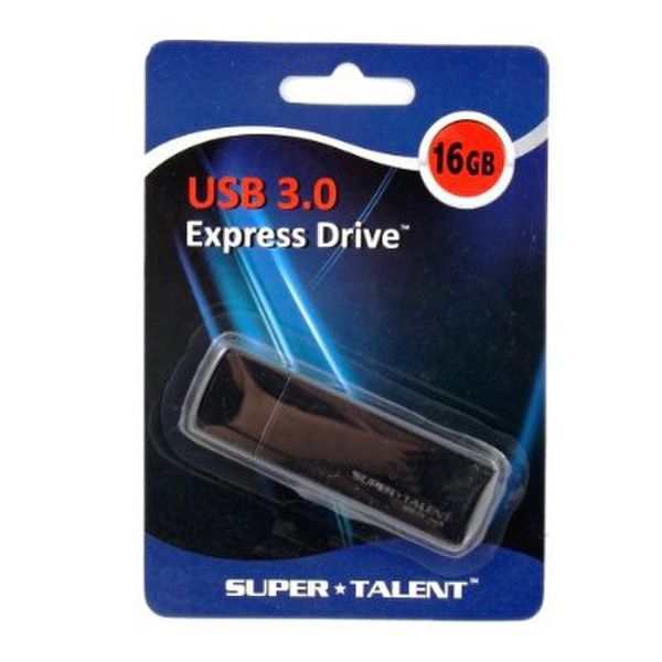 Super Talent Technology Express Drive USB 3.0 16GB 16ГБ USB 3.0 (3.1 Gen 1) Type-A Черный USB флеш накопитель