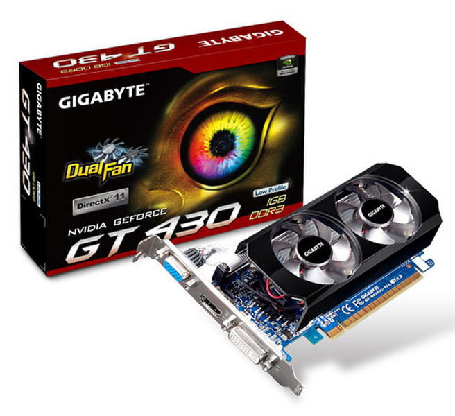 Gigabyte GV-N430OC-1GL GeForce GT 430 1GB GDDR3 Grafikkarte