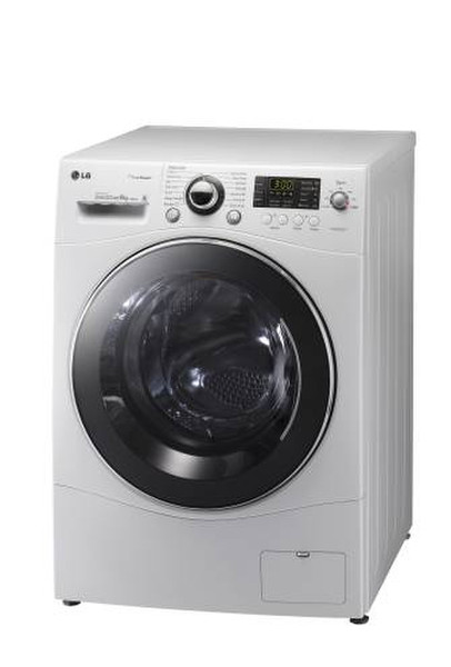 LG F1480TDSP freestanding Front-load 8kg 1400RPM A+++ Black,White washing machine