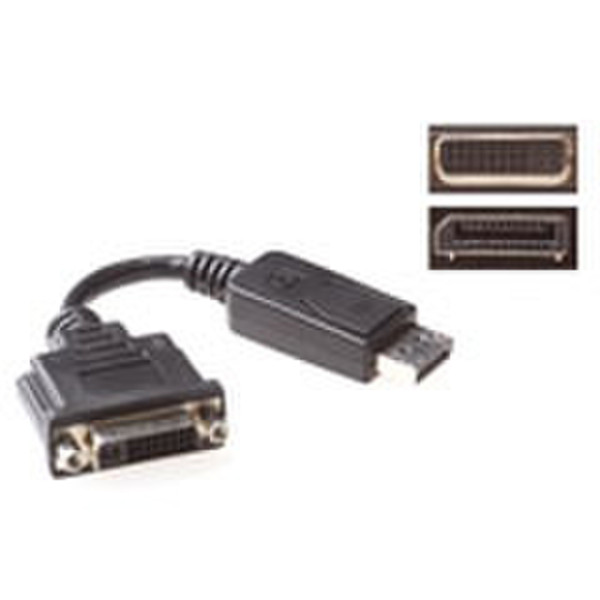 Advanced Cable Technology AK3985 0.15m DisplayPort DVI Schwarz Videokabel-Adapter