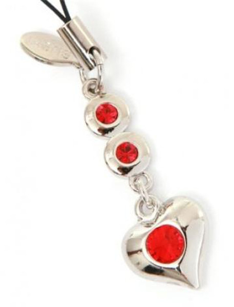 Tatch Siam Hearts Red,Silver telephone hanger