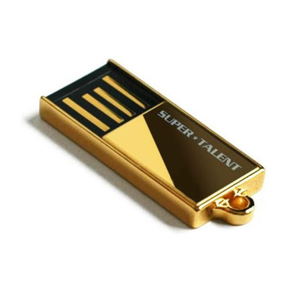 Super Talent Technology Pico C, 32GB 32ГБ USB 2.0 Type-A Золотой USB флеш накопитель
