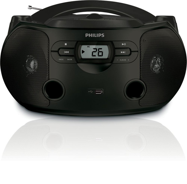 Philips AZ1048/55 2Вт Черный домашний музыкальный центр