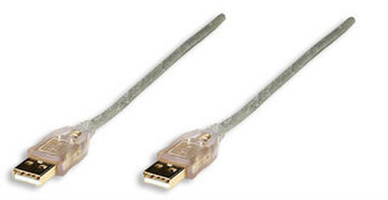 Manhattan 365925 2м Cеребряный кабель USB
