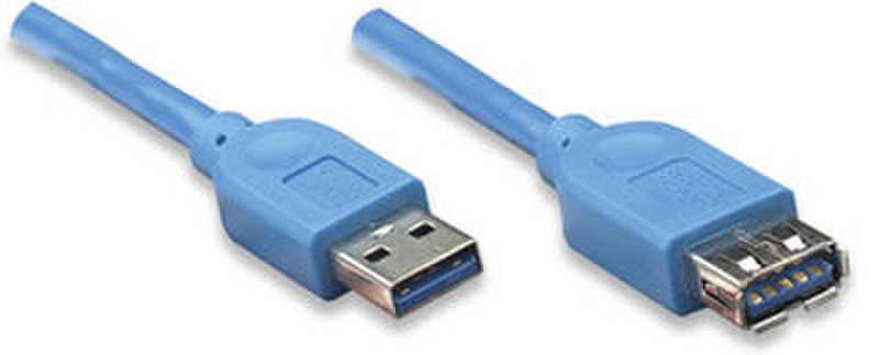 Manhattan 391894 3m Blue USB cable