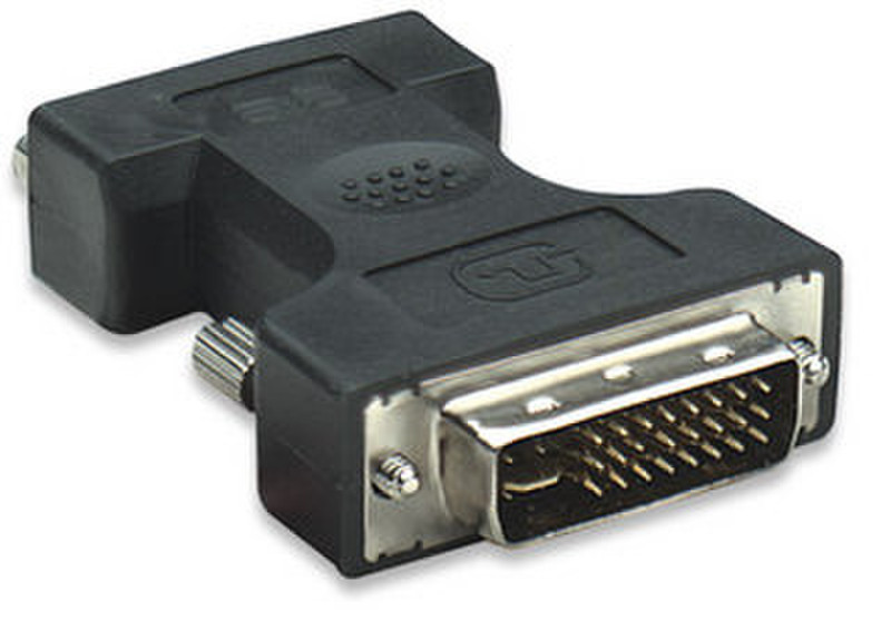 Manhattan 391924 DVI-I VGA (D-Sub) Черный кабельный разъем/переходник