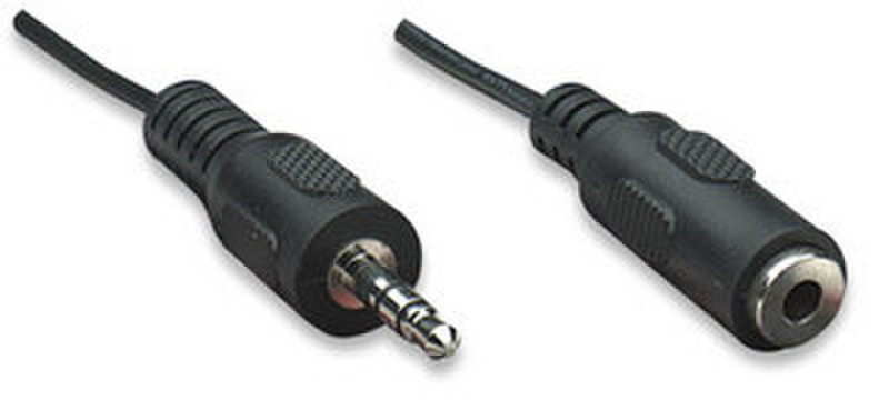 Manhattan 393010 2м 3.5mm Черный аудио кабель