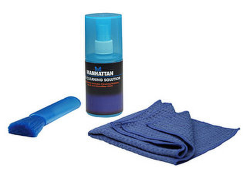 Manhattan 421027 LCD/TFT/Plasma Equipment cleansing wet/dry cloths & liquid equipment cleansing kit