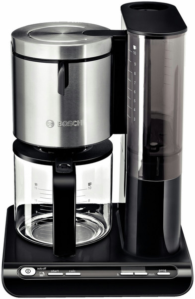 Bosch TKA8633 freestanding Drip coffee maker 1.25L 15cups Black,Stainless steel coffee maker