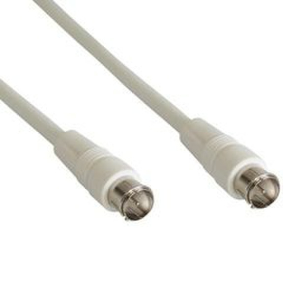 InLine 69302Q 2m F F White coaxial cable