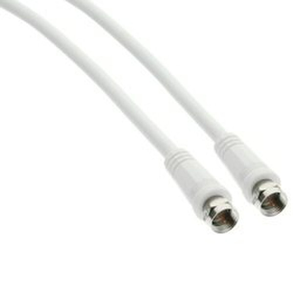 InLine 69305Q 5m White coaxial cable