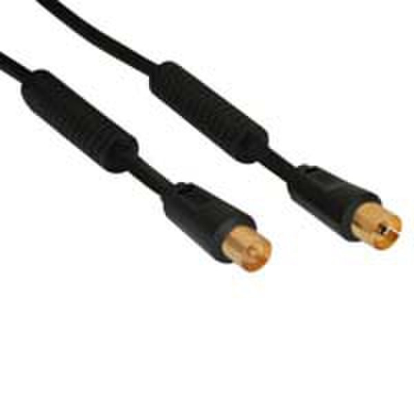 InLine 69401P 1m Black coaxial cable