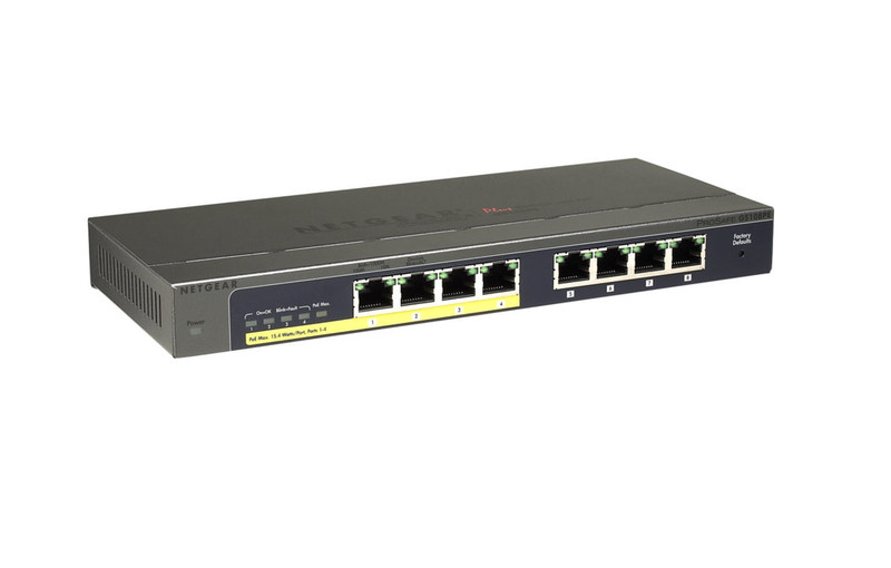 Netgear GS108PE Power over Ethernet (PoE) Серый