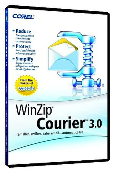 Corel WinZip Courier 3.0, 2-9U, EN 2 - 9пользов. почтовая программа