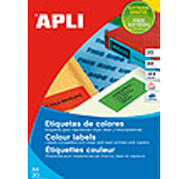 APLI 11836 Rot 2400Stück(e) selbstklebendes Etikett