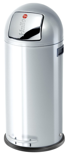 Hailo KickMaxx 50L round Stainless steel trash can