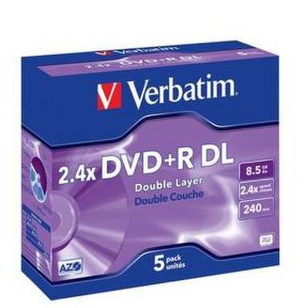 Verbatim 2.4x DL DVD+R 8.5GB 5x 8.5ГБ DVD+R 5шт