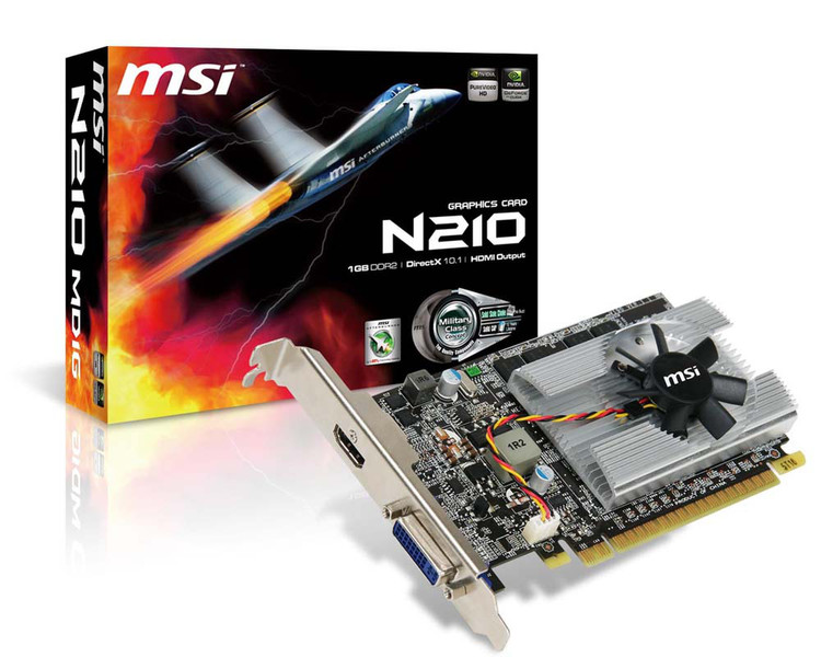 MSI N210-MD512 GeForce 210 GDDR2 Grafikkarte