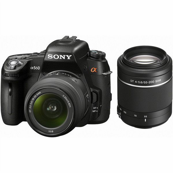 Sony DSLR-A560Y Однообъективный зеркальный фотоаппарат с объективом 14.2МП CMOS 4592 x 3056пикселей Черный digital SLR camera