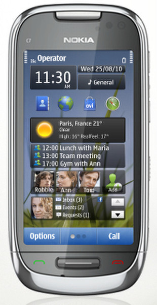Nokia C7-00 Single SIM Edelstahl Smartphone