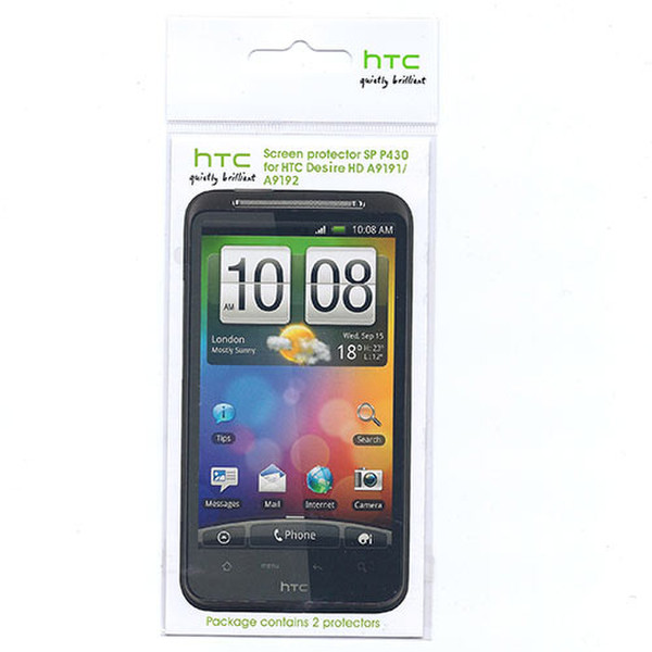 HTC SP P430 HTC Desire HD 2шт защитная пленка
