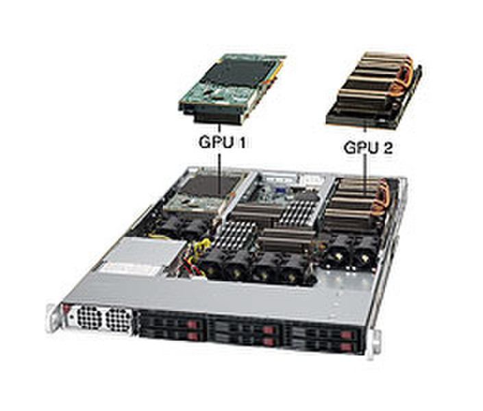 Supermicro SuperServer 1026GT-TF-FM205 Intel 5520 Socket B (LGA 1366) 1U Черный