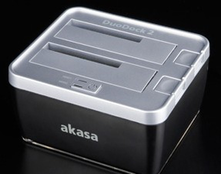Akasa AK-DK02 Schwarz, Silber Notebook-Dockingstation & Portreplikator
