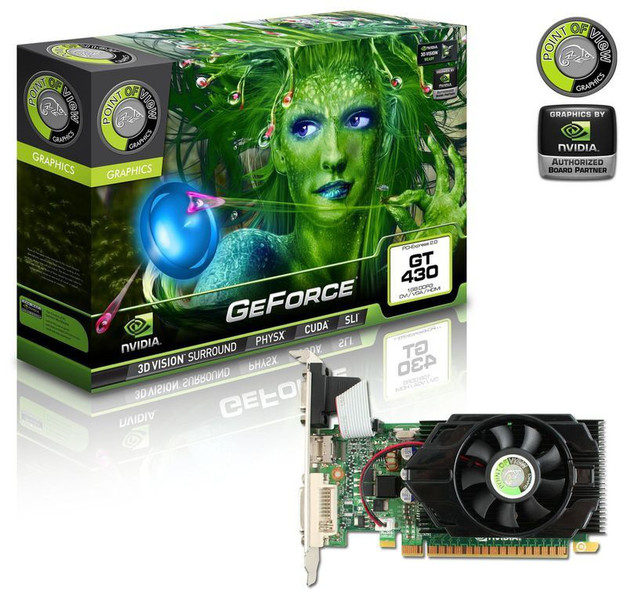 Point of View VGA-430-A1-2048 GeForce GT 430 2GB GDDR3 graphics card