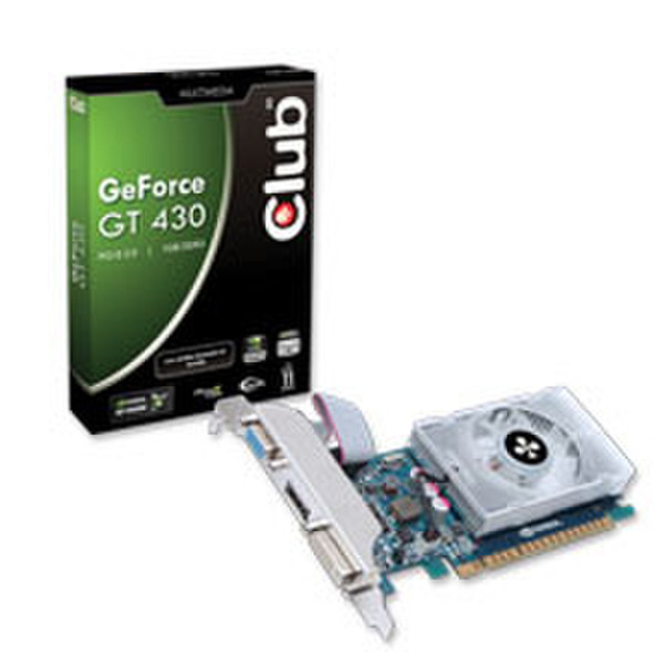 CLUB3D CGNX-G43024LI GeForce GT 430 1ГБ GDDR3 видеокарта