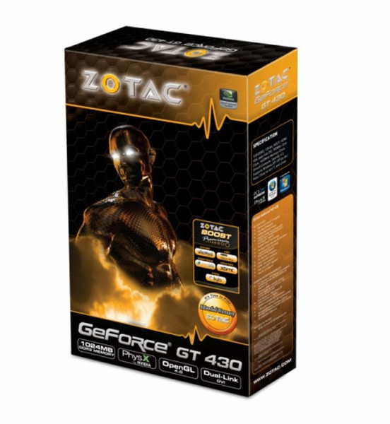 Zotac ZT-40603-10L GeForce GT 430 1GB GDDR3 Grafikkarte