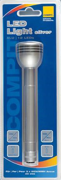 COMPIT 5000131 Silver flashlight