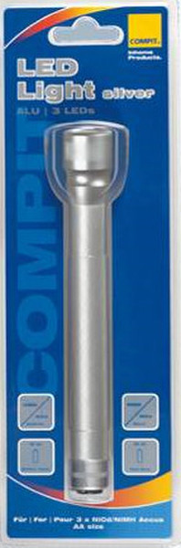 COMPIT 5000130 Silver flashlight