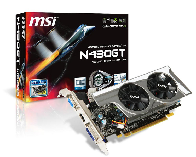 MSI V230-002R GeForce GT 430 1ГБ GDDR3 видеокарта