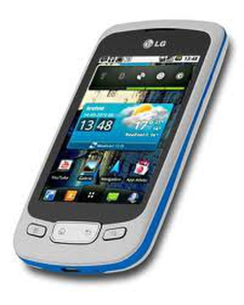 LG P500 Single SIM Blau, Silber Smartphone