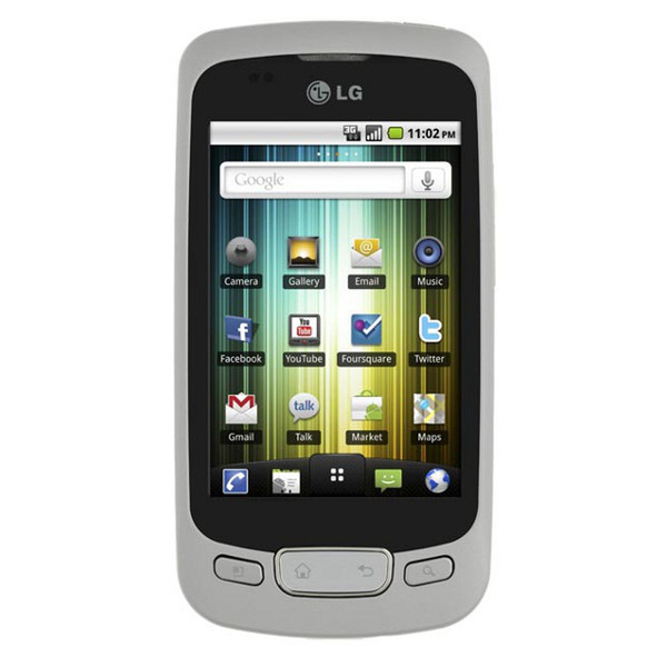 LG Optimus One P500 Single SIM Silver smartphone