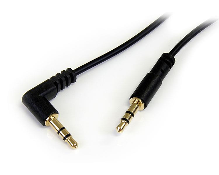 StarTech.com 0.91m Angle M/M 0.91m 3.5mm 3.5mm Schwarz Audio-Kabel