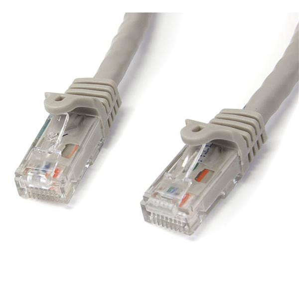 StarTech.com Cat6 patch cable with snagless RJ45 connectors – 100 ft, gray