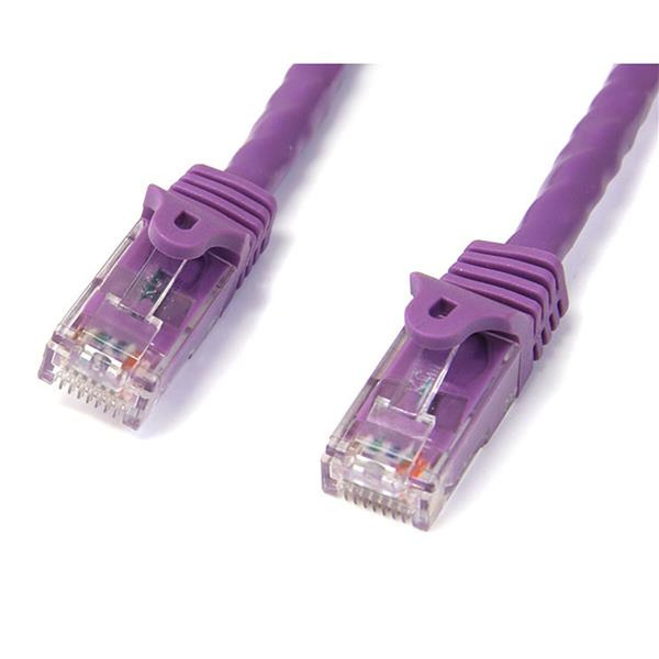 StarTech.com Cat6 patch cable with snagless RJ45 connectors – 100 ft, purple