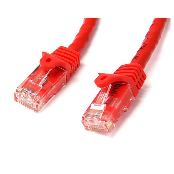 StarTech.com Cat6 patch cable with snagless RJ45 connectors – 100 ft, red