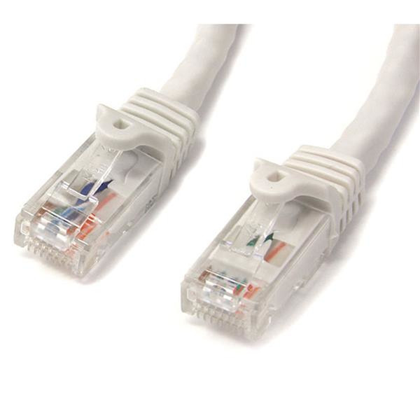 StarTech.com Cat6 patch cable with snagless RJ45 connectors – 100 ft, white