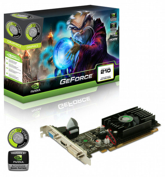 Point of View R-VGA150932-D3-C GeForce G210 1GB GDDR3 graphics card