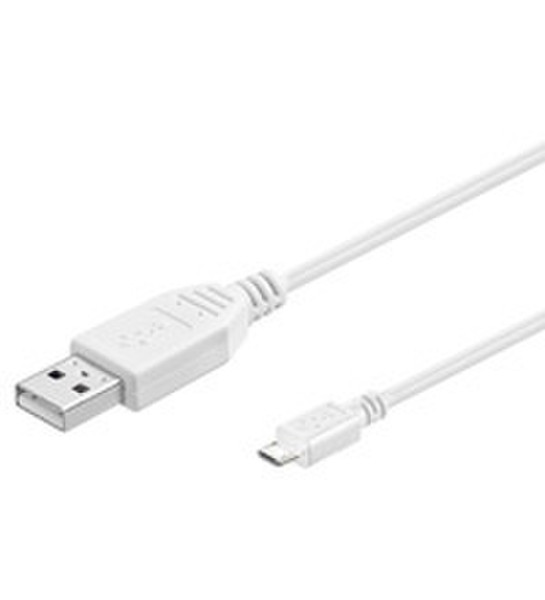Wentronic 1.8m USB 2.0 A/Micro-B 1.8m USB A Micro-USB B Weiß USB Kabel