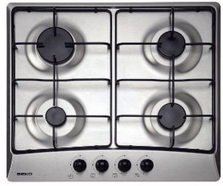 Beko HIG 64220 SX Встроенный Gas hob Нержавеющая сталь плита