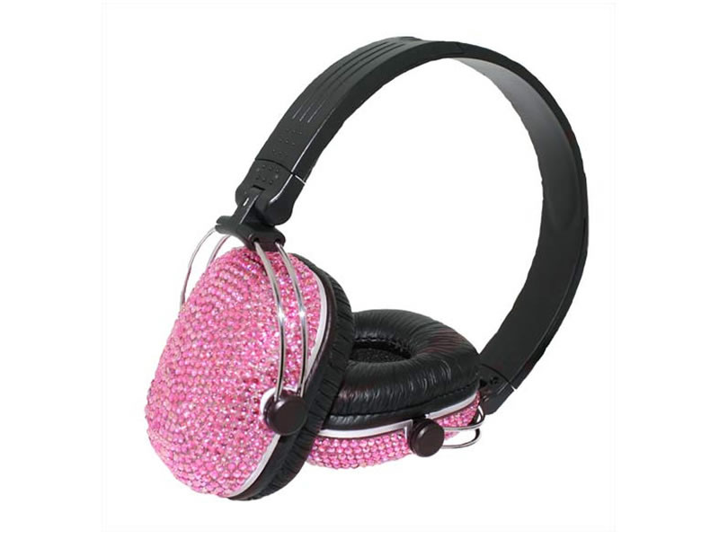 Satzuma Diamtante Headphone Binaural Wired Pink mobile headset