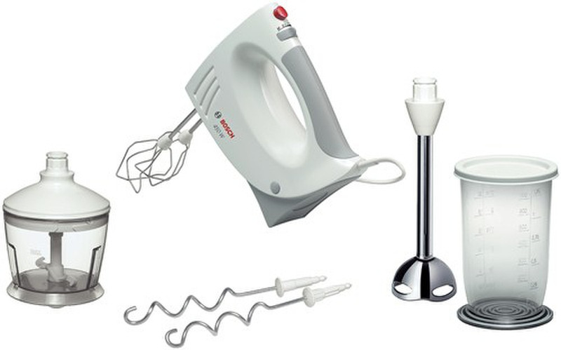 Bosch MFQ3580 Hand mixer 180Вт Cеребряный, Белый миксер