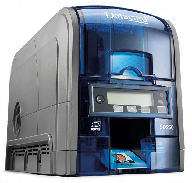 DataCard SD260 Сублимация красителя Цвет 300 x 300dpi Синий, Cеребряный принтер пластиковых карт