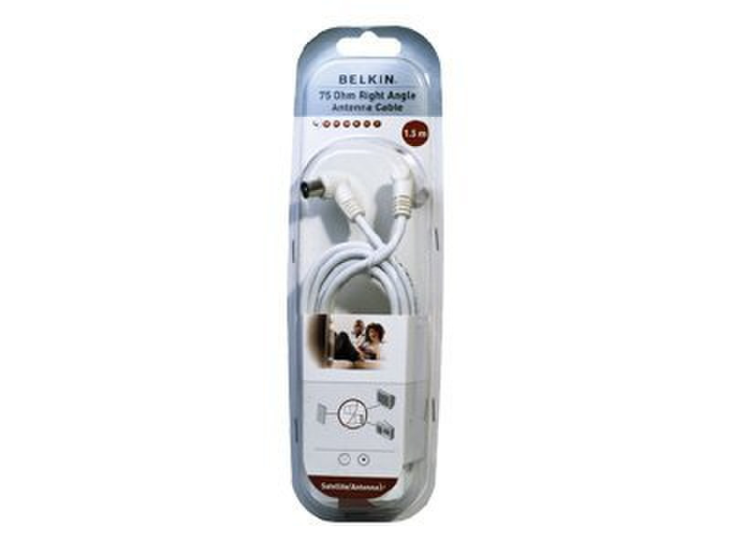 Belkin 75 Ohm Antenna Cable 1.5m White coaxial cable