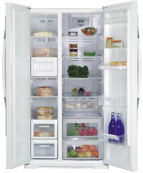 Beko GNE V122WG freestanding 565L Grey side-by-side refrigerator