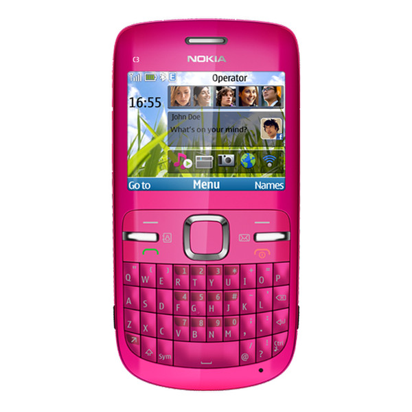 Nokia C3-00 Одна SIM-карта Розовый смартфон